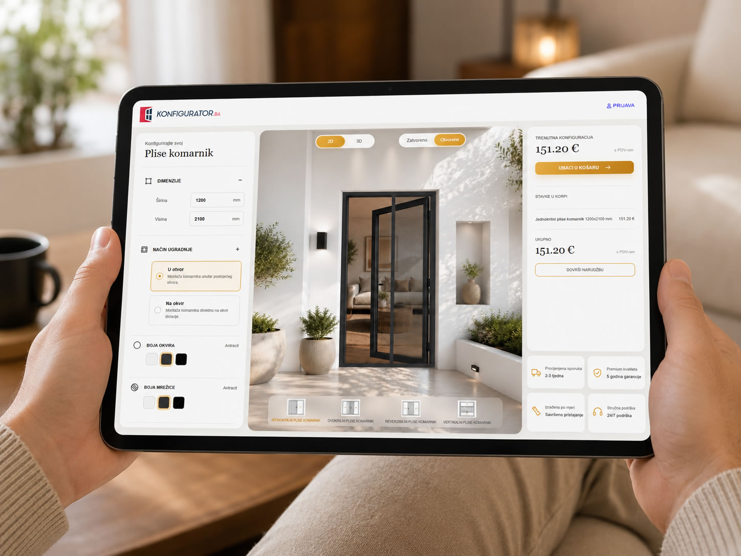 Mosquito screen configurator